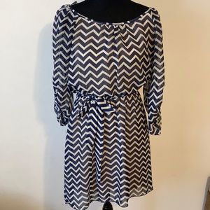Navy Pattern Dress